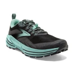 BROOKS Women's Cascadia 16 Trail Running Shoes - Black/Ebony/Yucca - Regular (B) -Optimal Sportswear Store 120363 049 A Cascadia 16