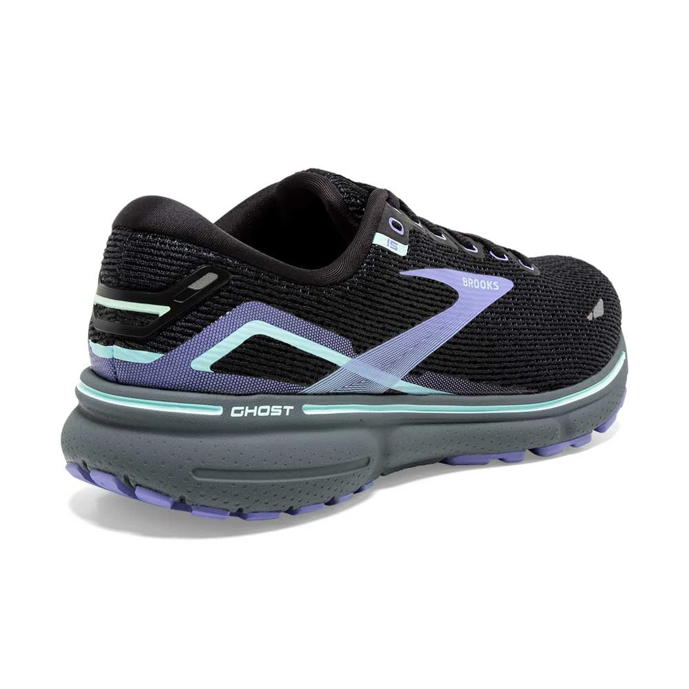 BROOKS Women's Ghost 15 Running Shoe- Black/Jacaranda/Salt- Regular (B) 7 BROOKS Women's Ghost 15 Running Shoe- Black/Jacaranda/Salt- Regular (B) - Image 5