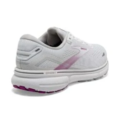 BROOKS Women's Ghost 15 - White/Oyster/Viola -Optimal Sportswear Store 120380 195 H Ghost 15