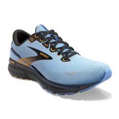 BROOKS Women's Ghost 15 Running Shoe- Light Blue/Black/Yellow - Regular (B) -Optimal Sportswear Store 120380 437 A Ghost 15