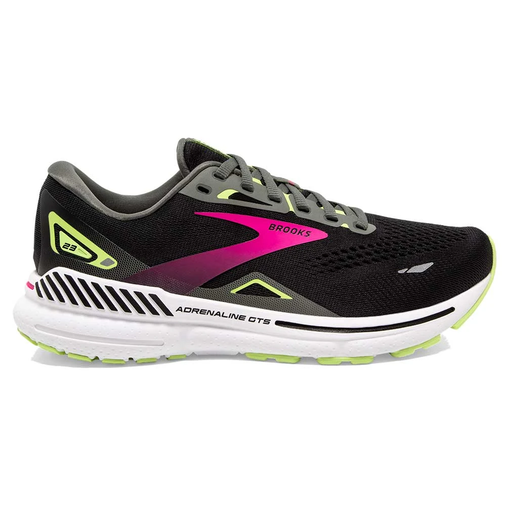 BROOKS Women's Adrenaline GTS 23 Running Shoe - Black/Gunmetal/Sharp Green- Regular (B) 3 BROOKS Women's Adrenaline GTS 23 Running Shoe - Black/Gunmetal/Sharp Green- Regular (B)