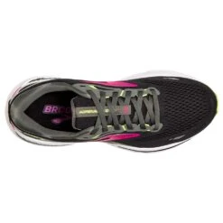 BROOKS Women's Adrenaline GTS 23 Running Shoe - Black/Gunmetal/Sharp Green- Wide (D) -Optimal Sportswear Store 120381 037 O Adrenaline GTS 23