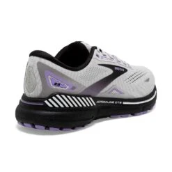 BROOKS Women's Adrenaline GTS 23 Running Shoe - Grey/Black/Purple- Wide (D) -Optimal Sportswear Store 120381 039 H Adrenaline GTS 23 2