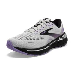 BROOKS Women's Adrenaline GTS 23 Running Shoe - Grey/Black/Purple- Regular (B) -Optimal Sportswear Store 120381 039 Z Adrenaline GTS 23 1