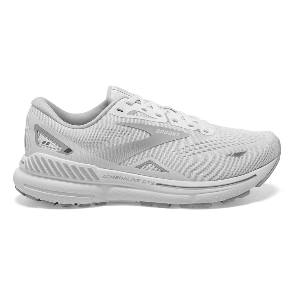 BROOKS W Adrenaline GTS 23 - White/Oyster/Silver 3 BROOKS W Adrenaline GTS 23 - White/Oyster/Silver