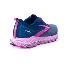 BROOKS Women's Cascadia Trail Running Shoe- Navy/Purple/Violet - Regular (B) -Optimal Sportswear Store 120392 449 H Cascadia 17