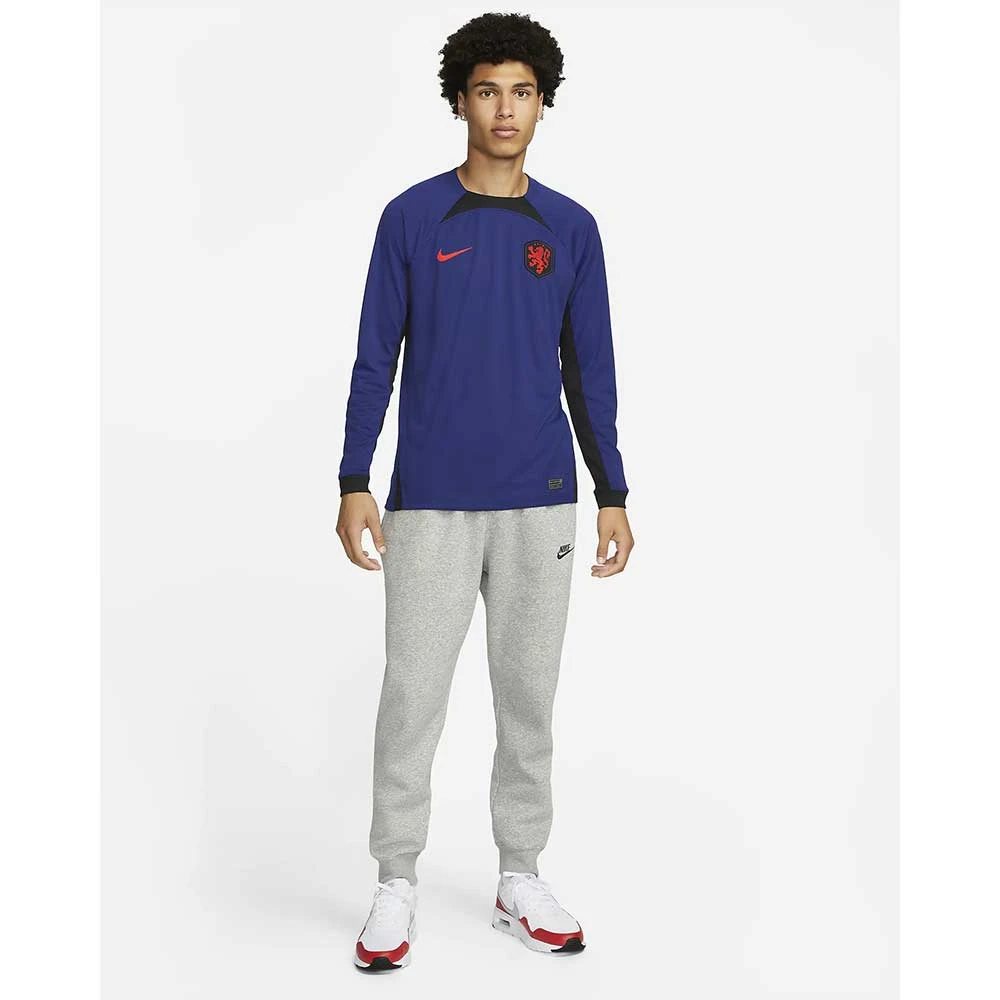 Nike Men's Netherlands 2022/23 Away Long Sleeve Away Jersey - Deep Royal/Black 4 Nike Men's Netherlands 2022/23 Away Long Sleeve Away Jersey - Deep Royal/Black - Image 2