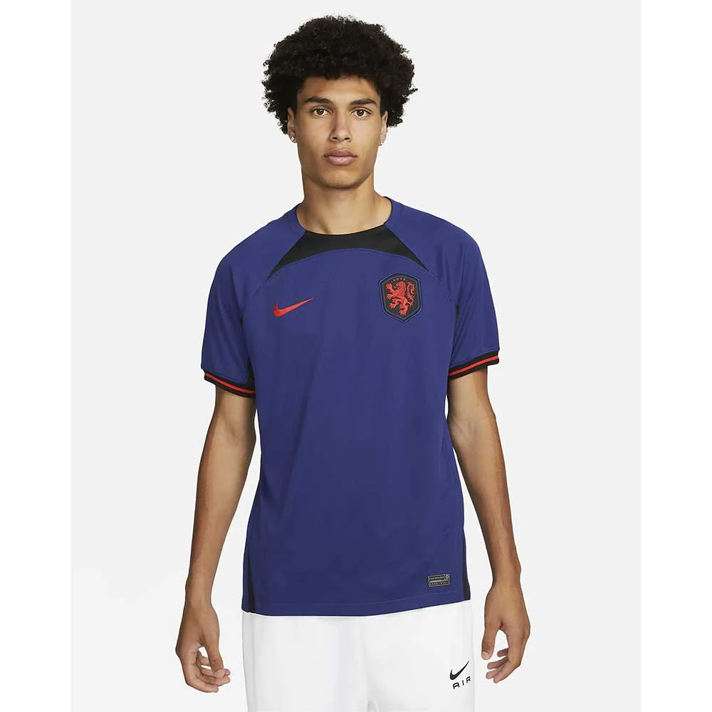 Men's Nike Netherlands 2022/23 DF Stadium Away Jersey - Deep Royal/Black 4 Men's Nike Netherlands 2022/23 DF Stadium Away Jersey - Deep Royal/Black - Image 2