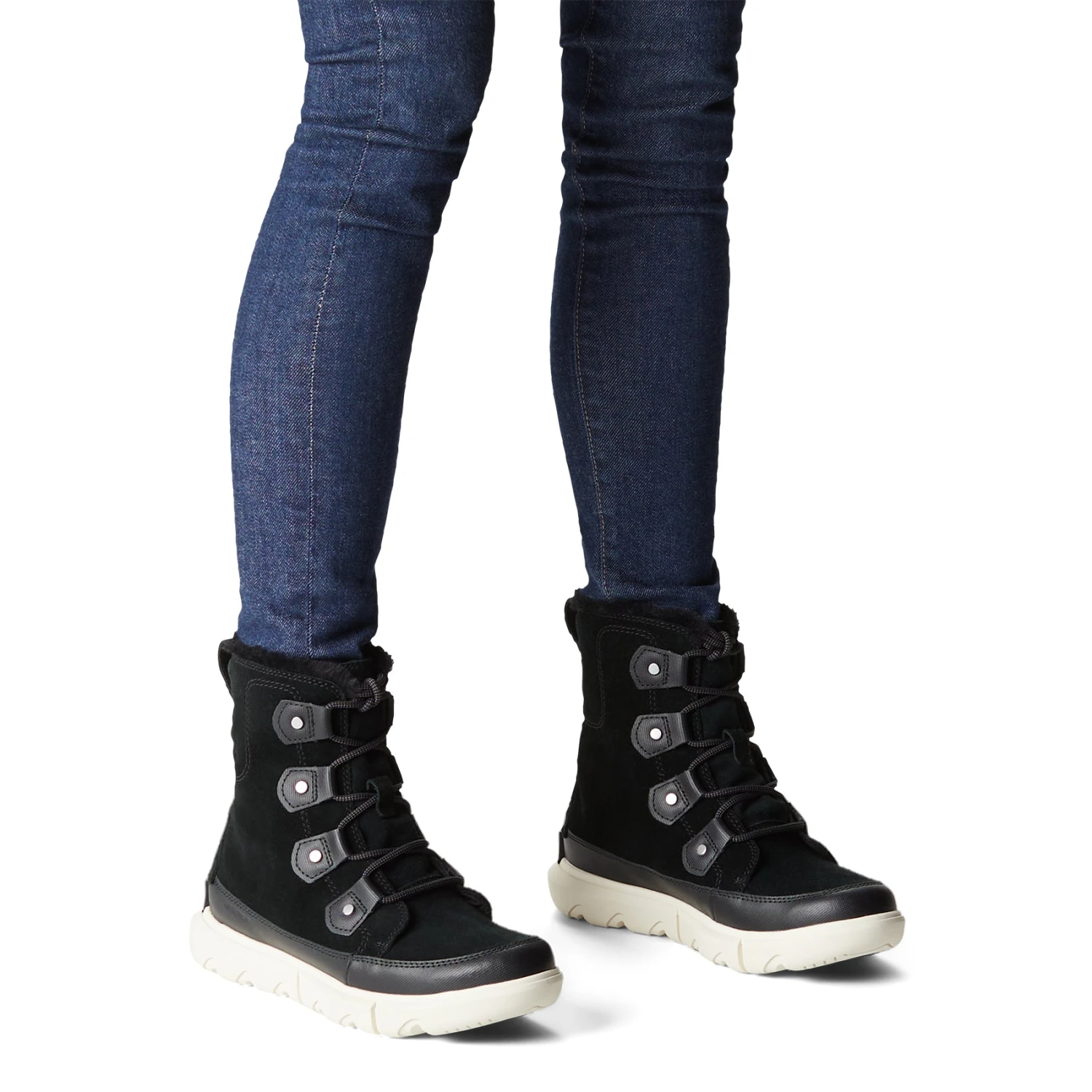 Sorel Women's Explorer II Joan Faux Fur Boot - Black/Fawn - Regular (B) 9 Sorel Women's Explorer II Joan Faux Fur Boot - Black/Fawn - Regular (B) - Image 7