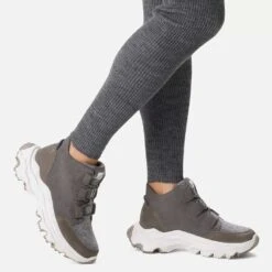 Sorel Women's Kinetic Breakthru Caribou WP Boot- Quarry- Regular (B) -Optimal Sportswear Store 2028281 052 a9