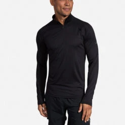 BROOKS Men's Dash 1/2 Zip Top - Black -Optimal Sportswear Store 211298 001 ma Dash Half Zip