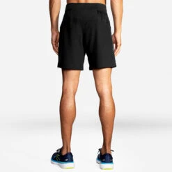 BROOKS Men's Sherpa 7" 2-In-1 Short - Black -Optimal Sportswear Store 211333 001 MB Sherpa 7in 2in1 Short