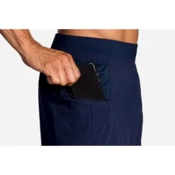 BROOKS Men's Sherpa 7" 2-In-1 Short - Navy 16 BROOKS Men's Sherpa 7" 2-In-1 Short - Navy -Optimal Sportswear Store 211333 451 D2 Sherpa 7in 2in1 Short