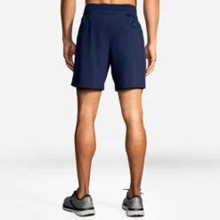 BROOKS Men's Sherpa 7" 2-In-1 Short - Navy 12 BROOKS Men's Sherpa 7" 2-In-1 Short - Navy -Optimal Sportswear Store 211333 451 MB Sherpa 7in 2in1 Short