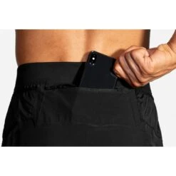 BROOKS Men's Sherpa 7" Short - Black -Optimal Sportswear Store 211334 001 D2 Sherpa 7in Short