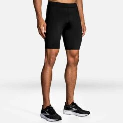 BROOKS Men's Source 9in Short Tight - Black -Optimal Sportswear Store 211339 001 MF Source 9in Short Tight CF F21