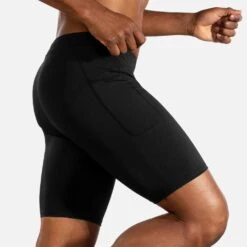BROOKS Men's Source 9in Short Tight - Black -Optimal Sportswear Store 211339 001 MV Source 9in Short Tight CF F21