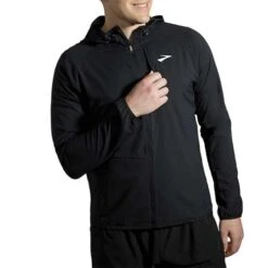 BROOKS Men's Canopy Jacket 2022 - Black -Optimal Sportswear Store 211385 001 MA Canopy Jacket