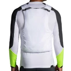 BROOKS Men's Run Visible Convertible Jacket - White/Asphalt/Nightlife 19 BROOKS Men's Run Visible Convertible Jacket - White/Asphalt/Nightlife -Optimal Sportswear Store 211406 134 D10 Run Visible Convertible Jacket 1