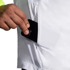 BROOKS Men's Run Visible Convertible Jacket - White/Asphalt/Nightlife 25 BROOKS Men's Run Visible Convertible Jacket - White/Asphalt/Nightlife -Optimal Sportswear Store 211406 134 D6 Run Visible Convertible Jacket 1