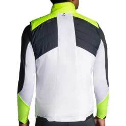 BROOKS Men's Run Visible Insulated Vest - White/Asphalt/Nightlife -Optimal Sportswear Store 211407 134 MB Run Visible Insulated Vest 2