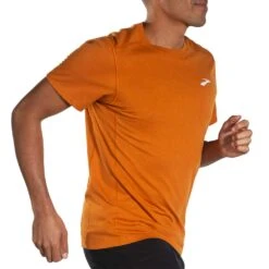 BROOKS Men's Distance Short Sleeve 2.0 Top- Htr Autumnal -Optimal Sportswear Store 211453 858 MV Distance Short Sleeve 2