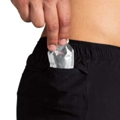 BROOKS Men's High Point 7" 2-in-1 Short - Black -Optimal Sportswear Store 211454 001 D5 High Point 7in 2in1 Short