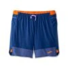 BROOKS Men's High Point 7" 2-in-1 Short - Dk Aegean/Bright Oran 1 BROOKS Men's High Point 7" 2-in-1 Short - Dk Aegean/Bright Oran -Optimal Sportswear Store 211454 452 LF High Point 7in 2in1 Short