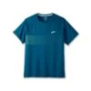 BROOKS Men's Atmosphere Short Sleeve 2.0 Top - Dk Ocean/Pixel Stri -Optimal Sportswear Store 211455 420 LF Atmosphere Short Sleeve 2