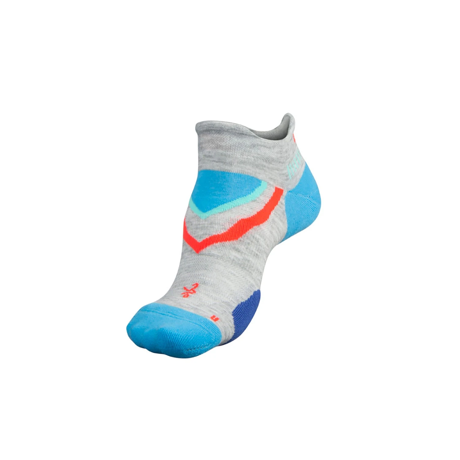 Balega Unisex UltraGlide No Show Running Socks - Mid Grey/Ethereal Blue 4 Balega Unisex UltraGlide No Show Running Socks - Mid Grey/Ethereal Blue - Image 2