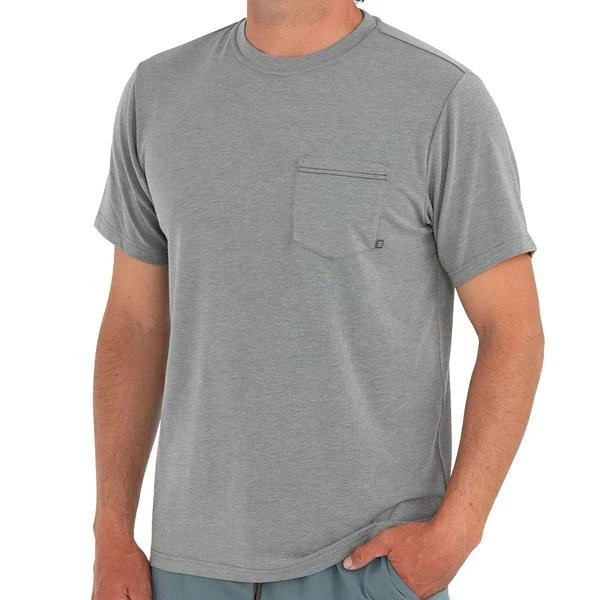 Men's Bamboo Flex Pocket Tee - Heather Graphite 3 Men's Bamboo Flex Pocket Tee - Heather Graphite