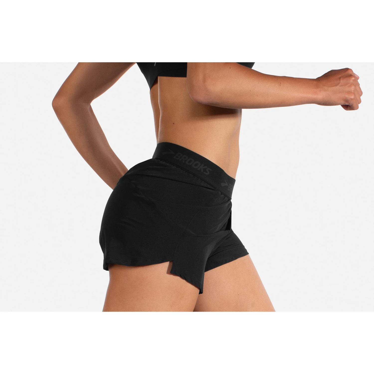 Women's Chaser 3" Shorts - Black/Brooks 6 Women's Chaser 3" Shorts - Black/Brooks - Image 4