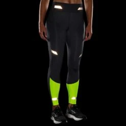 BROOKS Women's Run Visible Tight - Asphalt/Nightlife -Optimal Sportswear Store 221558 044 D1 Run Visible Tight