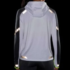 BROOKS Women's Run Visible Thermal Hoodie - White/Asphalt/Nightlife 12 BROOKS Women's Run Visible Thermal Hoodie - White/Asphalt/Nightlife -Optimal Sportswear Store 221559 134 D4 Run Visible Thermal Hoodie