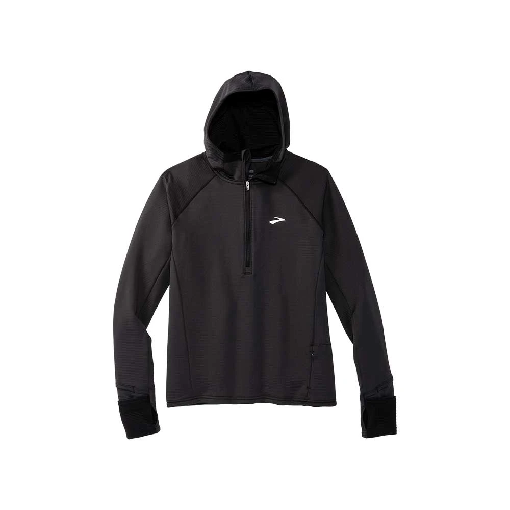 BROOKS Women's Notch Thermal Hoodie 2.0 - Black 3 BROOKS Women's Notch Thermal Hoodie 2.0 - Black