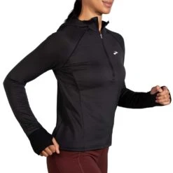 BROOKS Women's Notch Thermal Hoodie 2.0 - Black 14 BROOKS Women's Notch Thermal Hoodie 2.0 - Black -Optimal Sportswear Store 221568 001 MV Notch Thermal Hoodie 2