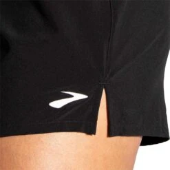 BROOKS Women's Moment 5" Shorts - Black -Optimal Sportswear Store 221582 001 D1 Moment 5in Short