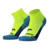 BROOKS Unisex Ghost Quarter Sock - Neon Yellow/Navy 2 BROOKS Unisex Ghost Quarter Sock - Neon Yellow/Navy -Optimal Sportswear Store 280499 703 LF Ghost Quarter