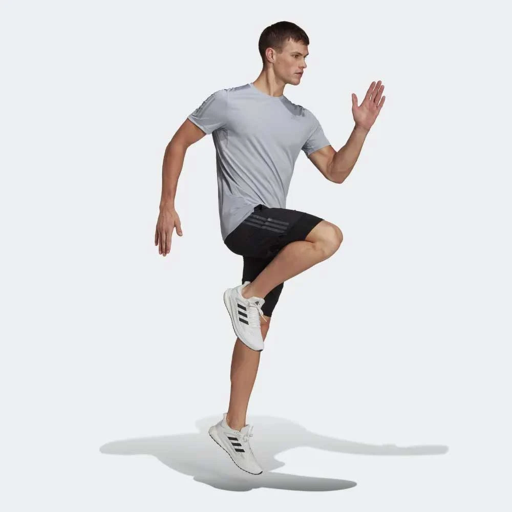 ADIDAS Men's Own The Run Tee - Halo Silver 6 ADIDAS Men's Own The Run Tee - Halo Silver - Image 4