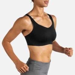 BROOKS Women's Dare Underwire Run Bra - Black -Optimal Sportswear Store 350078 001 MV Dare Underwire Run Bra