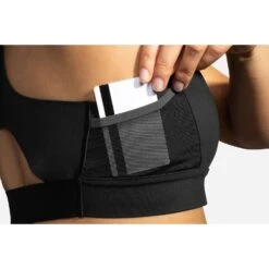 BROOKS Women's Drive 3 Pocket Run Bra - Black -Optimal Sportswear Store 350080 001 D2 Drive 3 Pocket Run Bra