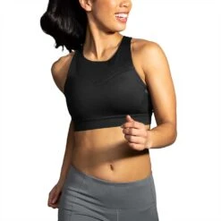 BROOKS Women's Drive 3 Pocket Run Bra - Black