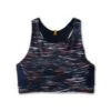 BROOKS Women's Drive 3 Pocket Sports Bra - Sundial Velocity Print -Optimal Sportswear Store 350080 078 LF Drive 3 Pocket Run Bra