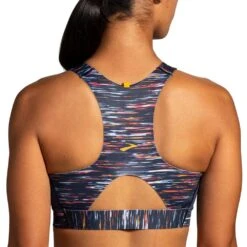 BROOKS Women's Drive 3 Pocket Sports Bra - Sundial Velocity Print -Optimal Sportswear Store 350080 078 MB Drive 3 Pocket Run Bra