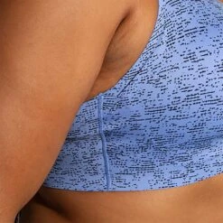 BROOKS Women's Dare Racerback 2.0 Run Bra - Blue Lavender Terrain Print -Optimal Sportswear Store 350085 484 D1 Dare Racerback Run Bra 2