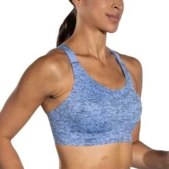 BROOKS Women's Dare Racerback 2.0 Run Bra - Blue Lavender Terrain Print -Optimal Sportswear Store 350085 484 MV Dare Racerback Run Bra 2