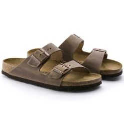 Birkenstock Arizona Cork Tobacco Brown Oiled Leather Sandal- Regular/Wide -Optimal Sportswear Store 352203 pair