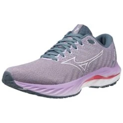 Mizuno Women's Wave Inspire 19 Running Shoe- Wisteria/China Blue- Regular (B) -Optimal Sportswear Store 411398 6BCL 07