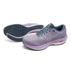 Mizuno Women's Wave Inspire 19 Running Shoe- Wisteria/China Blue- Regular (B) -Optimal Sportswear Store 411398 6BCL 99