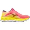 Mizuno Women's Wave Sky 7 Running Shoe - High/Vis Pink/Ombre Blue - Regular (B) -Optimal Sportswear Store 411413 1VRE 03